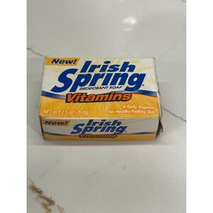 Irish Spring Deodorant Soap Vitamins‎ Bar Cleanser 2.5 oz/70.8 g New Old Stock